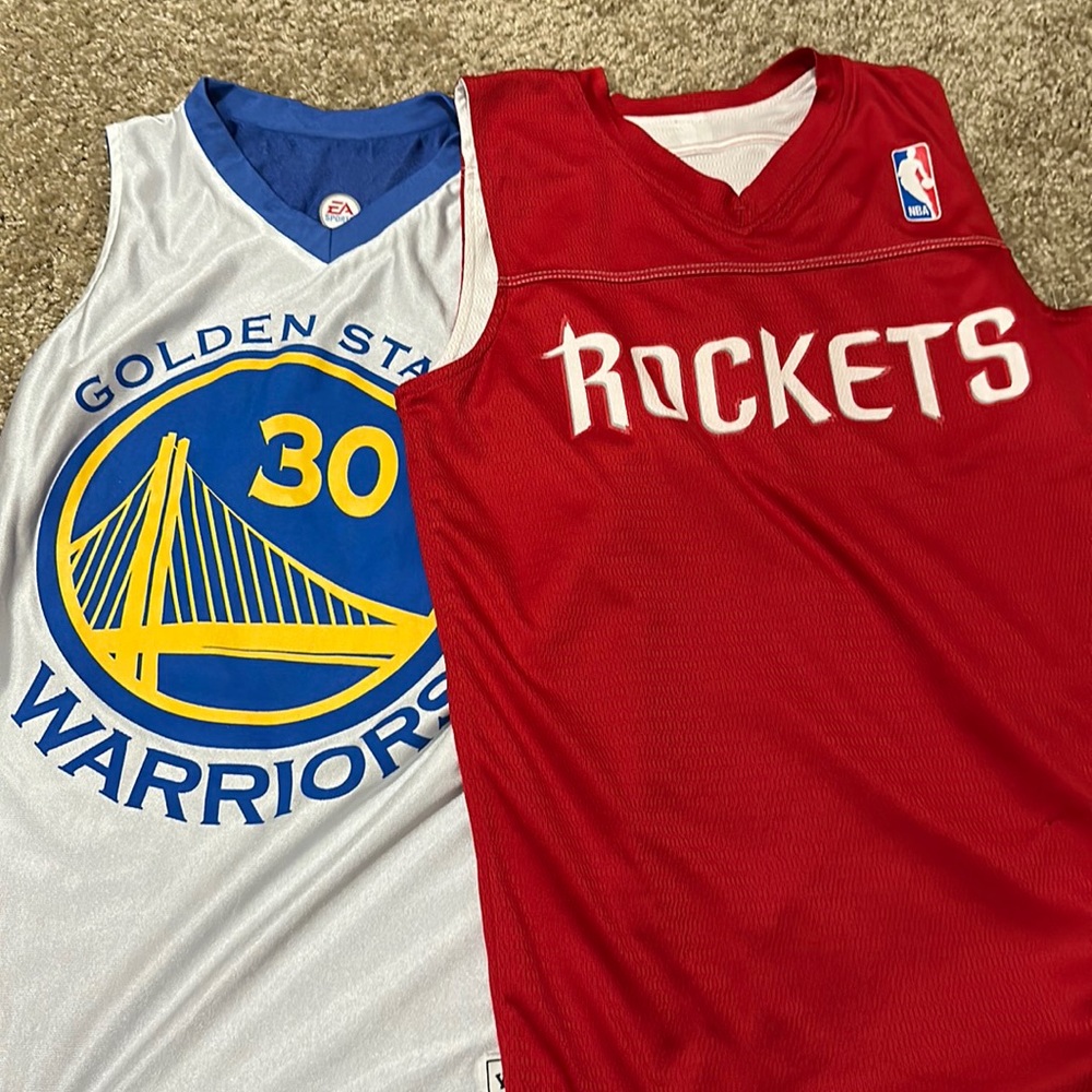 NBA Team Reversible Jerseys Warriors or Rockets